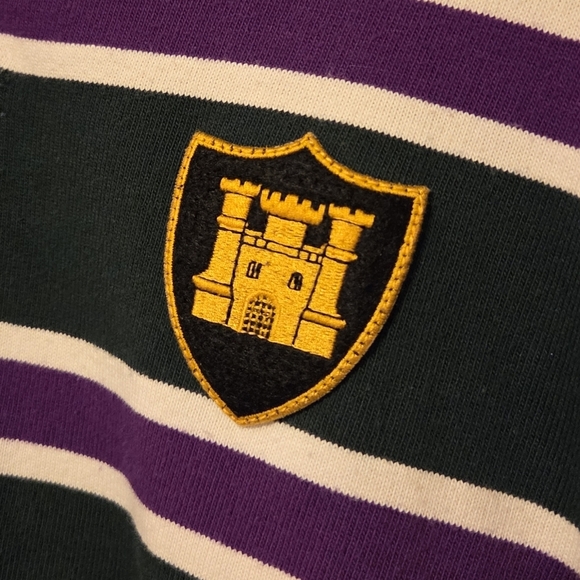 Polo By Ralph Lauren Classic Rugby Crest Polo Castle Logo Preppy Vintage Large - Picture 6 of 8